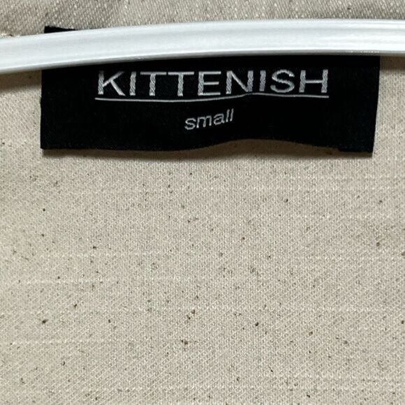 New Unworn Kittenish Cream Cotton Utility Sleeveless Romper Sz S - Picture 10 of 12